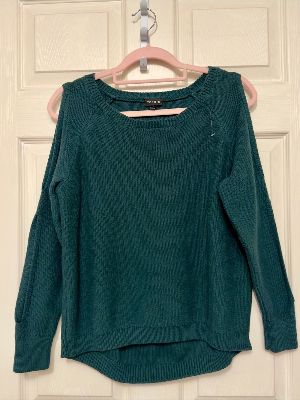 Torrid Cold-Shoulder Sweater Teal Women Size 0X
